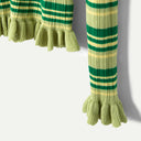 Green Stripe Merino Blend Anelis Cardigan
