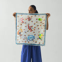 Ecru Table Setting Print Bandana