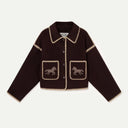 Short Horses Embroidered Coat