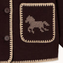 Short Horses Embroidered Coat