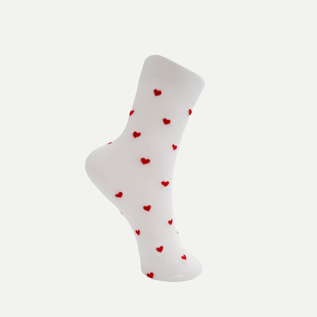 Black Colour White/Red Aurelia Heart Socks
