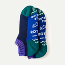 Purple/Charcoal Pile Slipper Socks