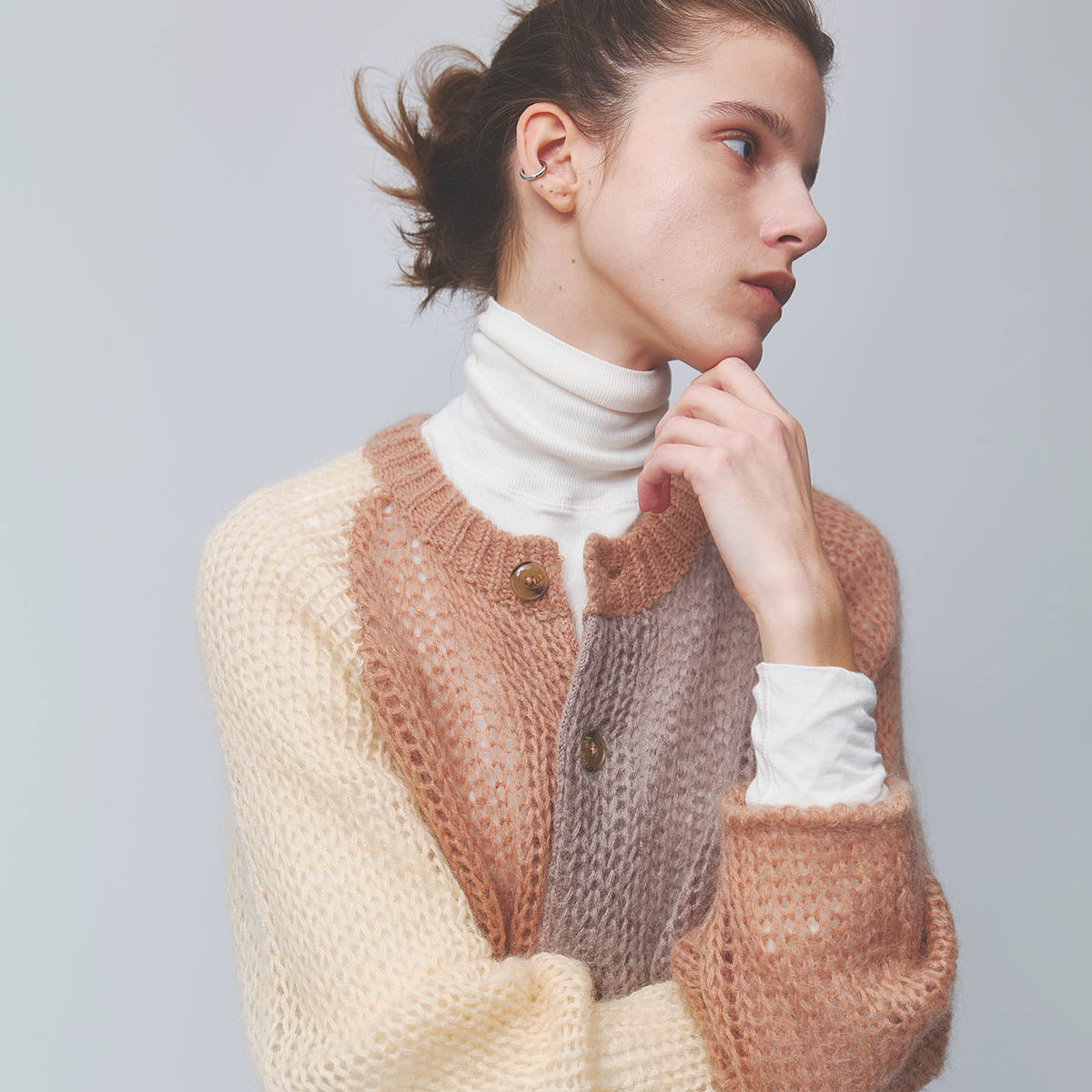 Ivory O.Mohair Crazy Cardigan