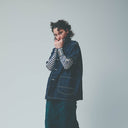 Blue Denim Coverall Short Sleeve Jacket