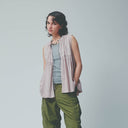 Dusty Pink Gather Sleeveless Shirt