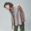 Dusty Pink Gather Sleeveless Shirt