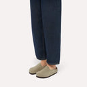 Taupe Suede Leather Amsterdam Clog