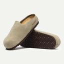 Taupe Suede Leather Amsterdam Clog