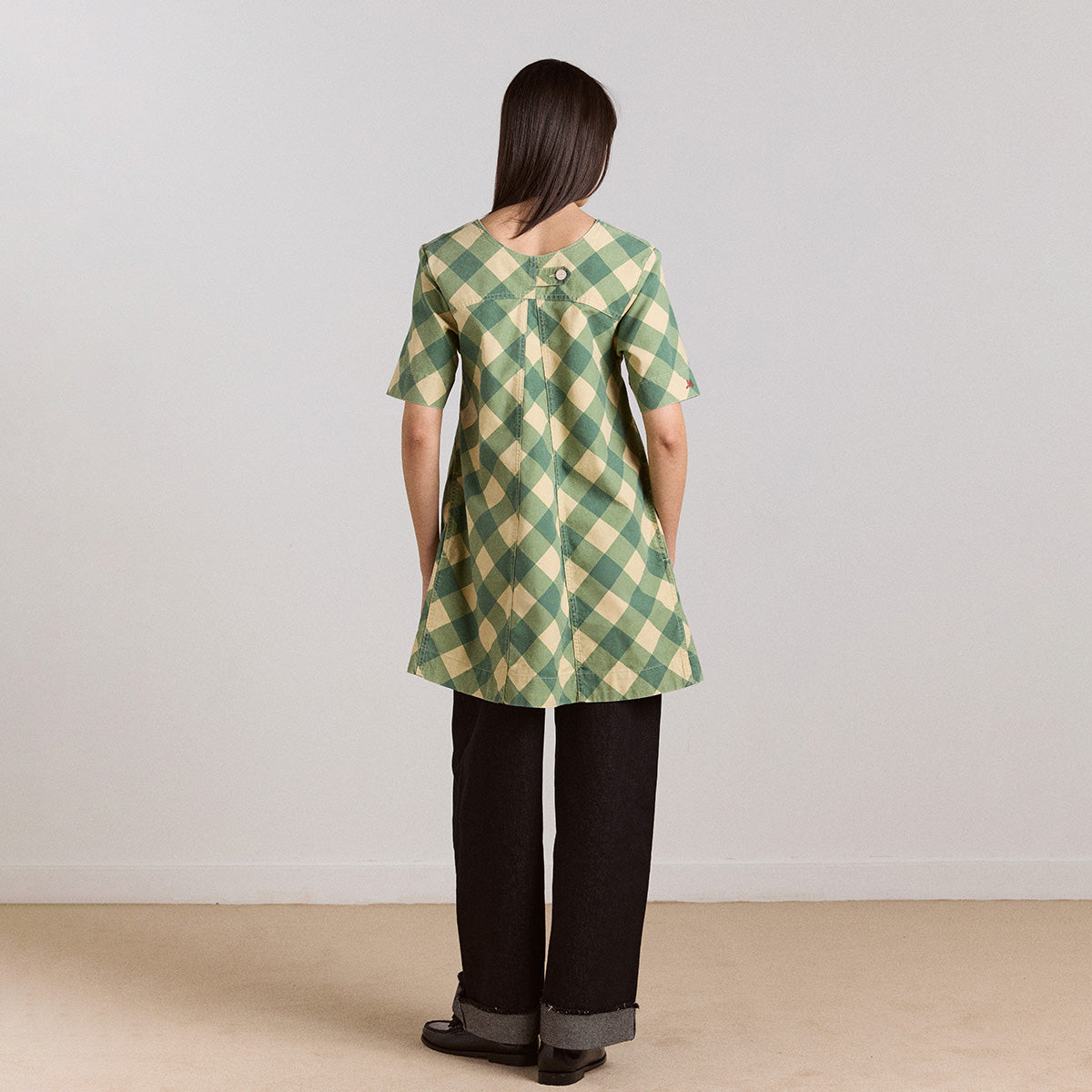 Green/Butter Gingham Bridget Mini Dress