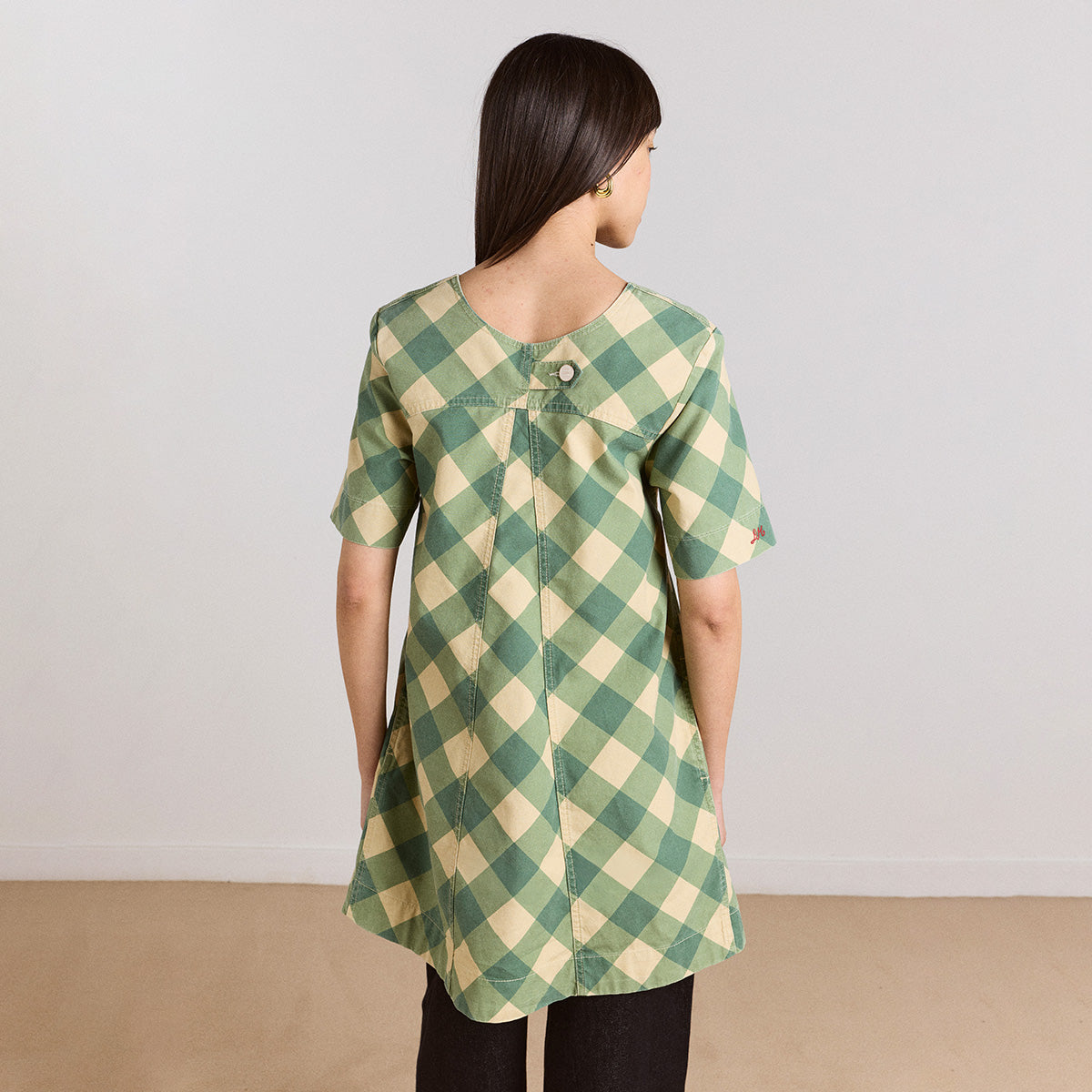 Green/Butter Gingham Bridget Mini Dress