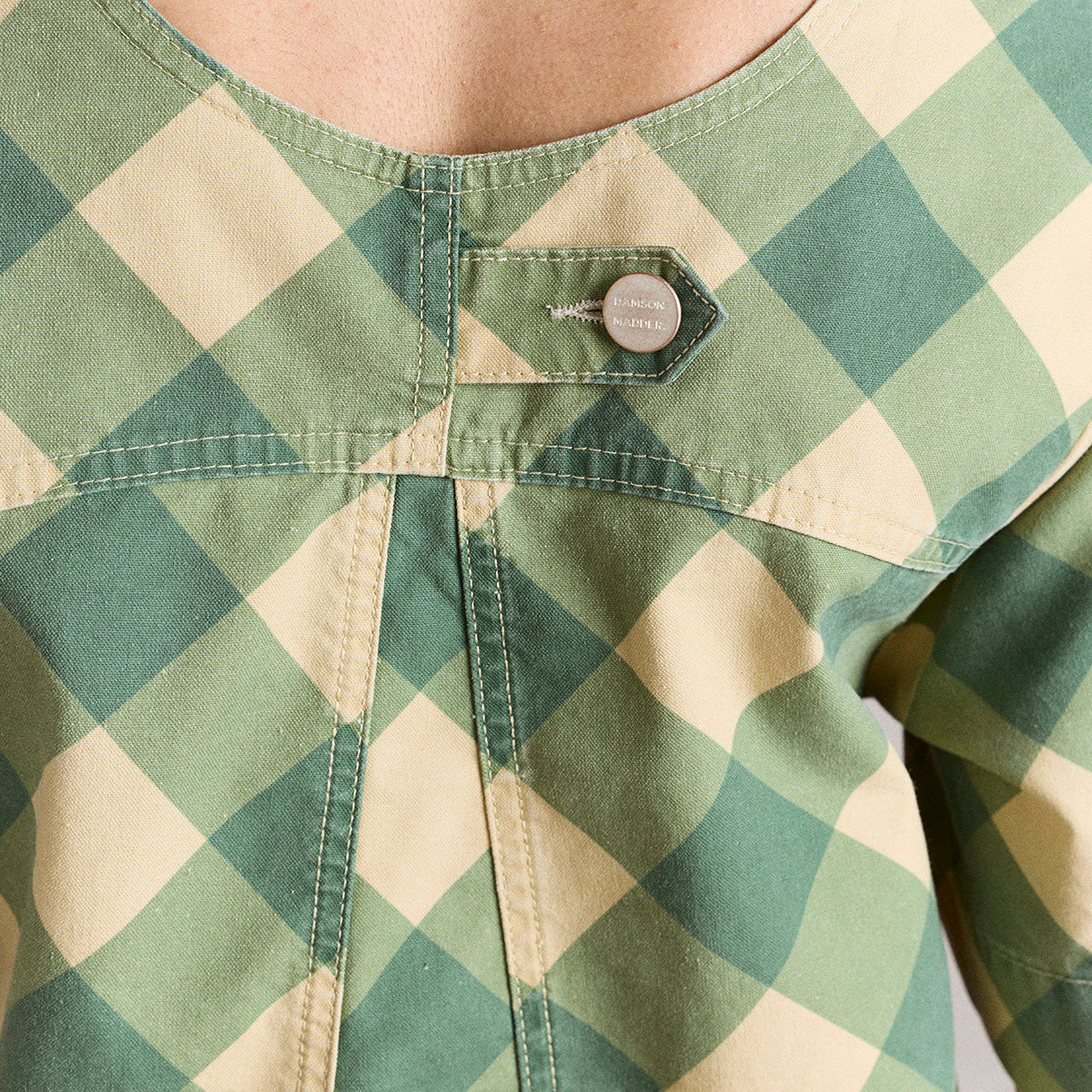 Green/Butter Gingham Bridget Mini Dress