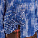 Blue Check Talia Ruched Shirt