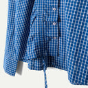 Blue Check Talia Ruched Shirt