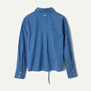 Blue Check Talia Ruched Shirt
