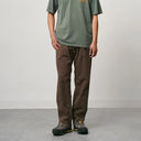 Brown Pigment Dyed Loose Tapered Ridge Pant