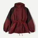 Burgandy Check Liu Raincoat