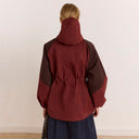 Burgandy Check Liu Raincoat