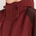 Burgandy Check Liu Raincoat