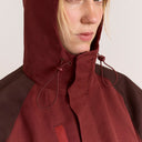 Burgandy Check Liu Raincoat