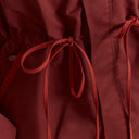 Burgandy Check Liu Raincoat