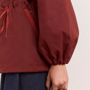 Burgandy Check Liu Raincoat