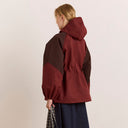 Burgandy Check Liu Raincoat