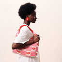 Pink Woven Talum Bag