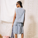 Blue Denim Vest Top