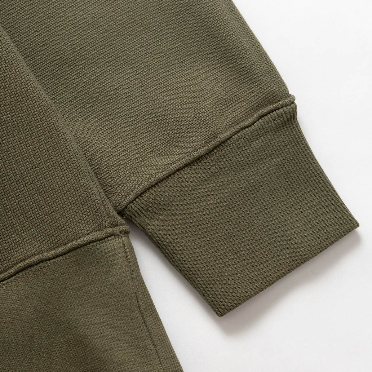 Olive Loopback Crewneck Sweatshirt