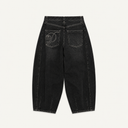 Washed Black Erika Barrel Jeans