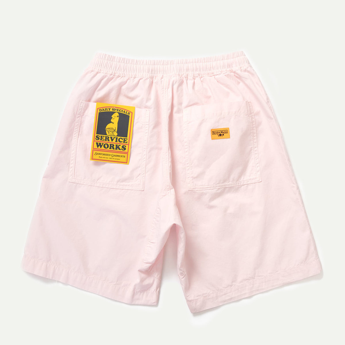 Dusty Pink Poplin Chef Shorts