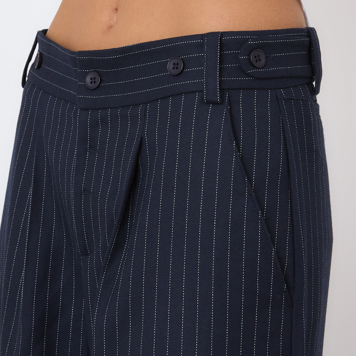 Ink Pinstripe Lennox Trousers