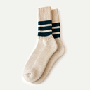 Vintage Orange/Dark Green Coarse Ribbed Crew Socks