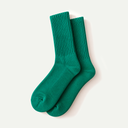 Green Loose Pile Crew Socks