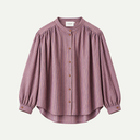Red Stripe Gladis Collarless Shirt