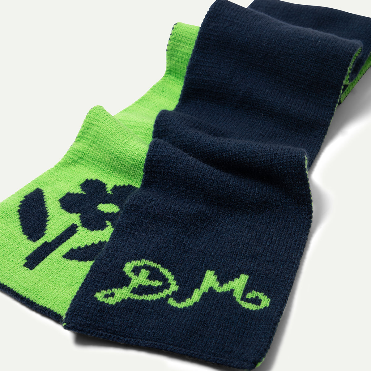 Lime/Blue DM Jacquard Scarf