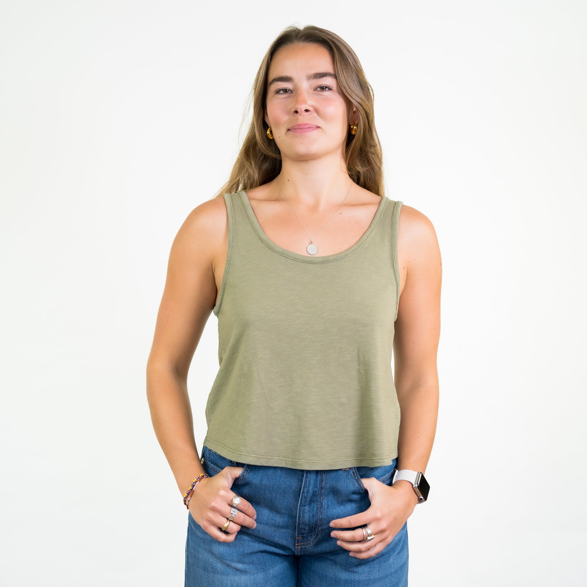 R.Goods Washed Khaki Ray Tank