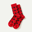 Red/Burgundy Porthole Dot Socks