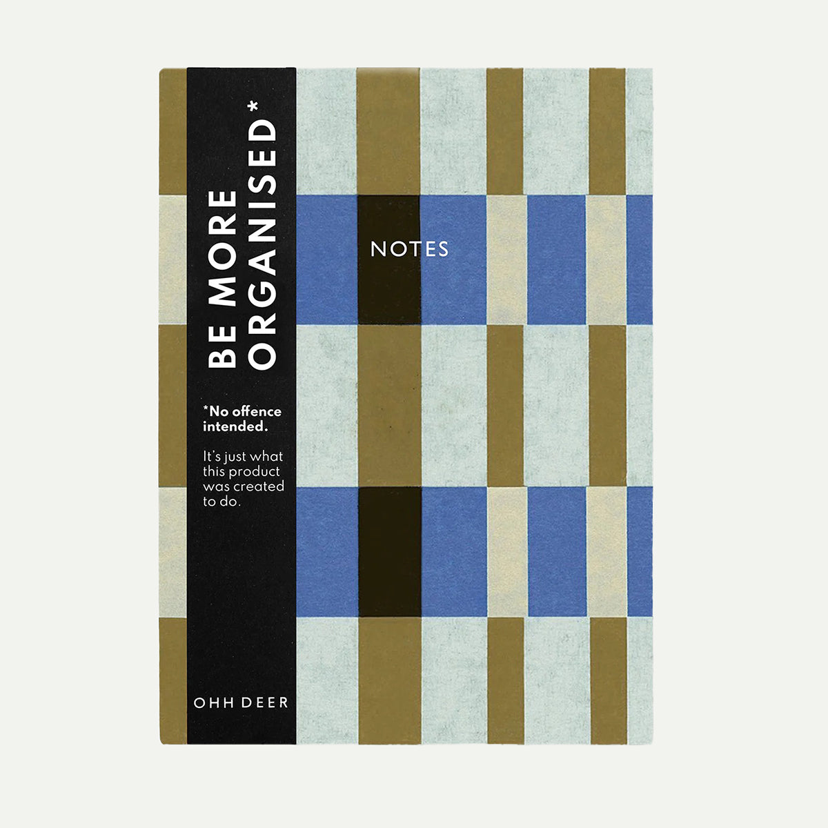 Ohh Deer Evelina Blue & Green Stripes Linen Notebook