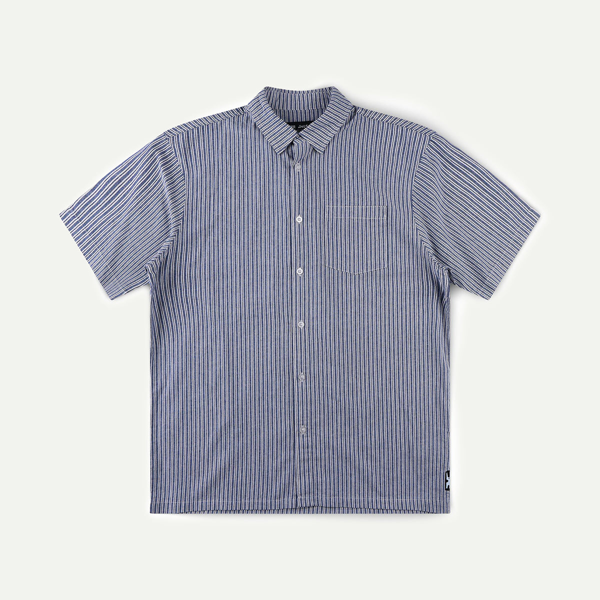 Bone/Navy Reynolds Stripe Shirt