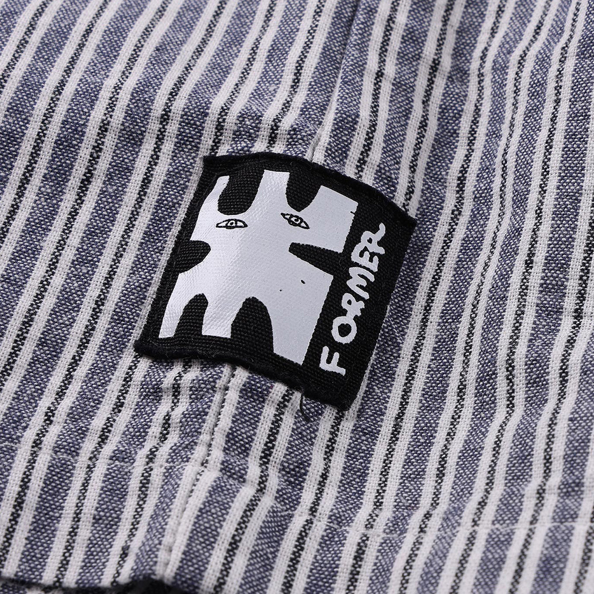 Bone/Navy Reynolds Stripe Shirt