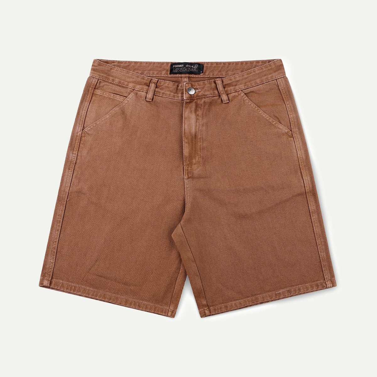 Washed Brown 21" Overdye Denim Walkshort