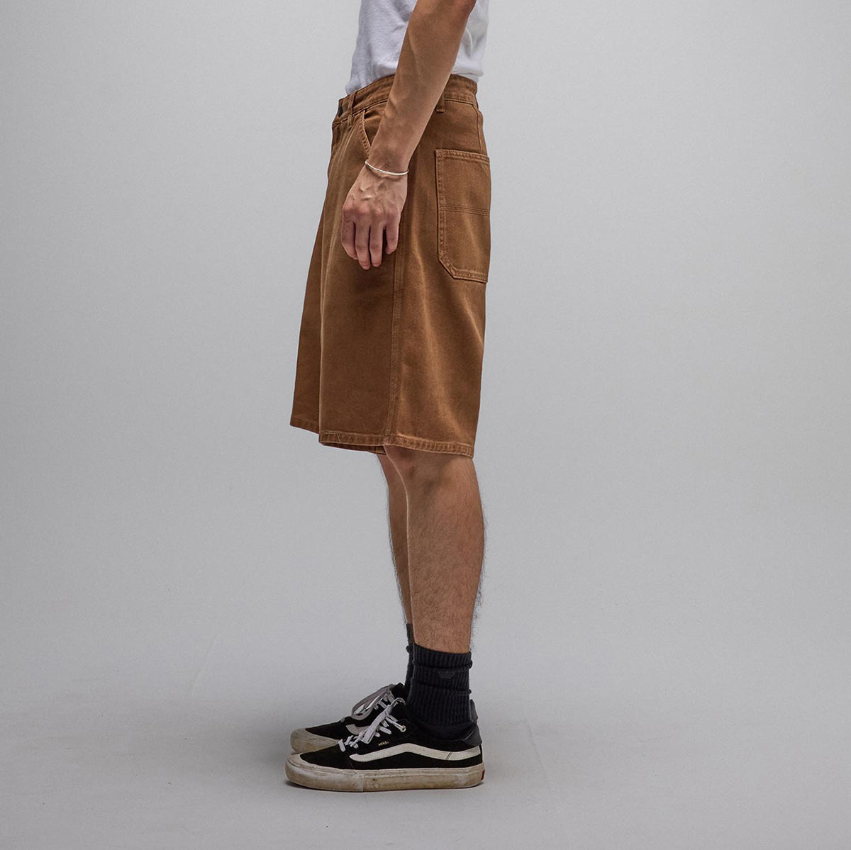 Washed Brown 21" Overdye Denim Walkshort