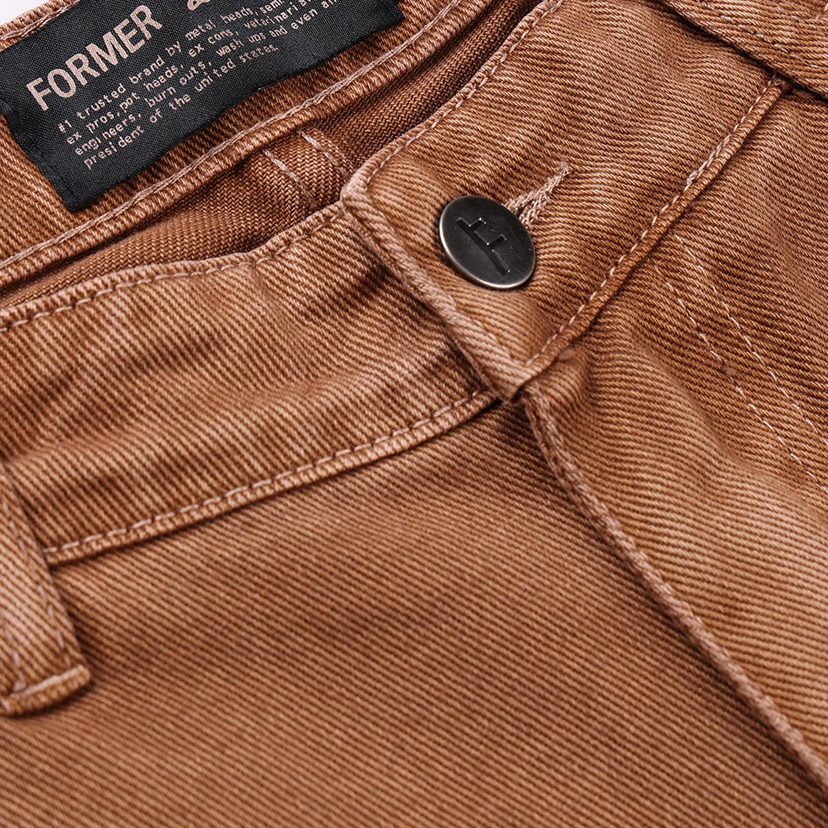 Washed Brown 21" Overdye Denim Walkshort