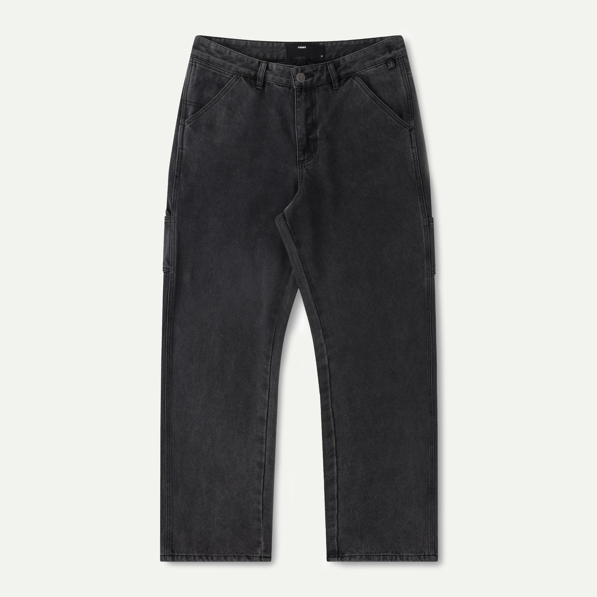 Washed Black Vt Distend Denim Carpenter Pant