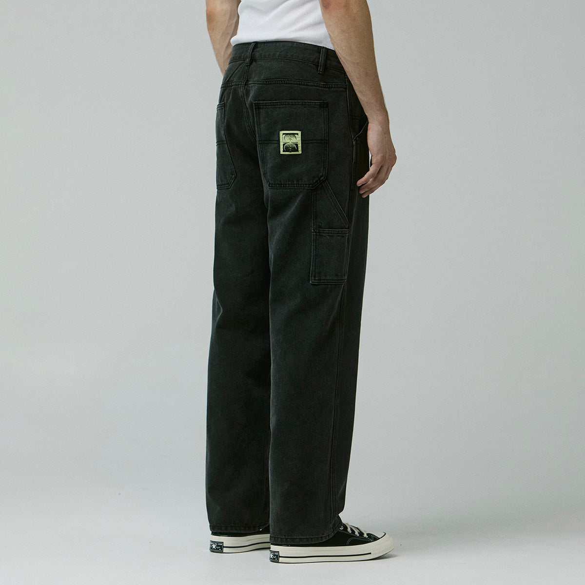 Washed Black Vt Distend Denim Carpenter Pant