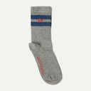 Grey/Blue Stripe Sporty Calf Length Sock