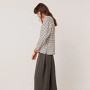 Indigo Stripe Terry Sweatshirt