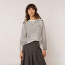 Indigo Stripe Terry Sweatshirt