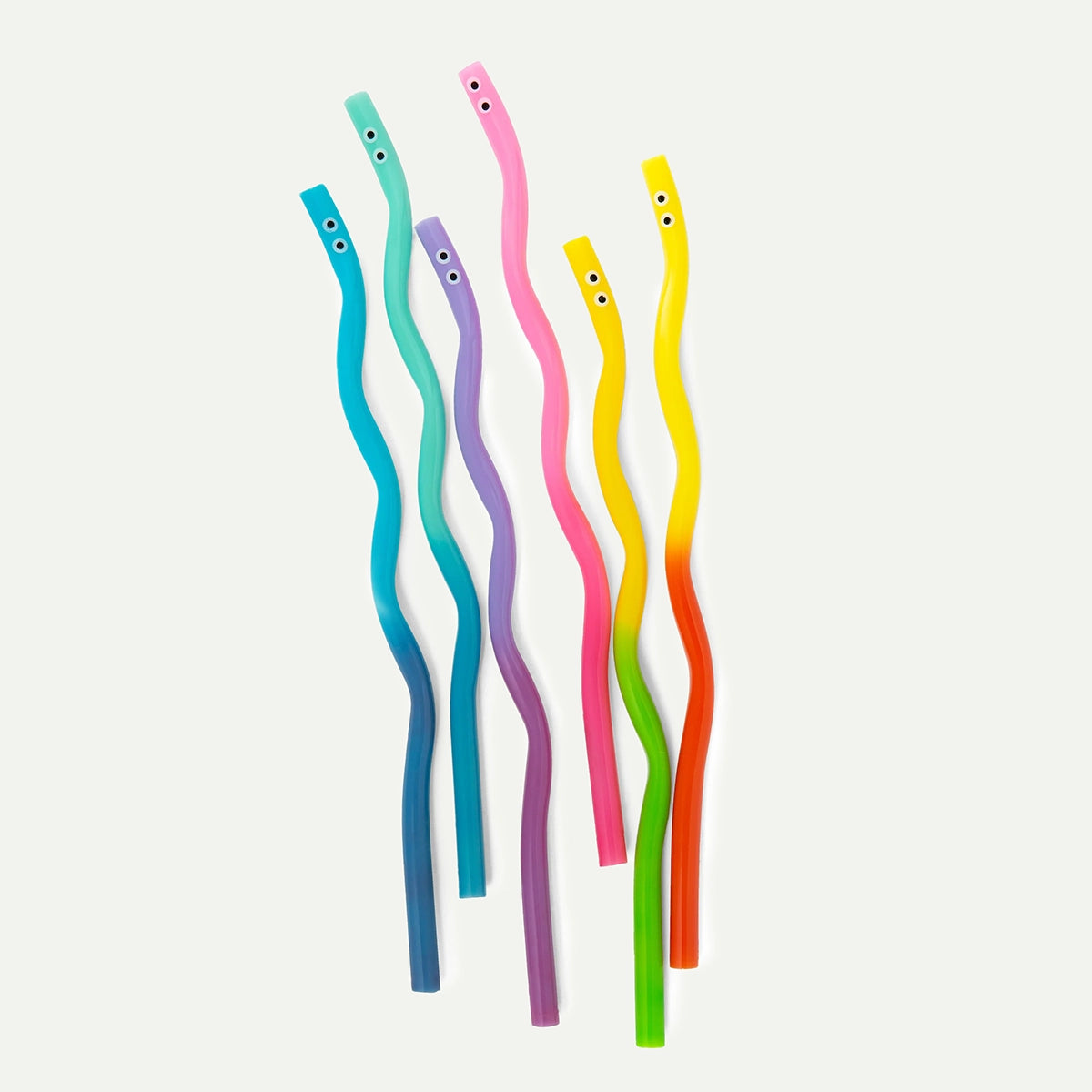 Kidoki Colour Change Wiggly Worm Straws